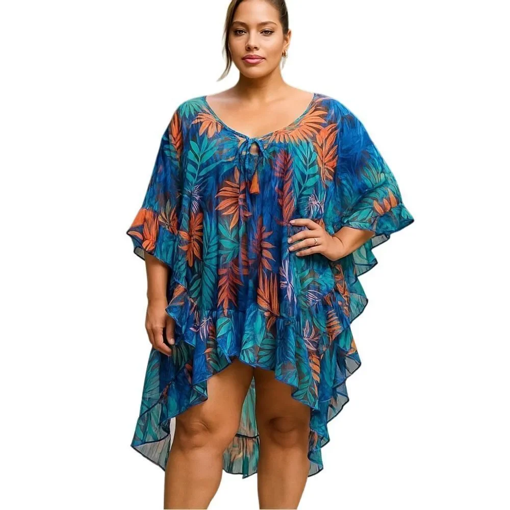 CZ Collection Women’s Gauzy Beach Cover Up Size 2XL